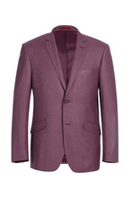 RN Collection Berry Solid 2-Button Notch Suit (2-Piece Set)