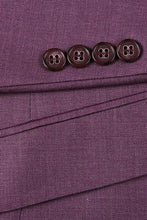 RN Collection Berry Solid 2-Button Notch Suit (2-Piece Set)