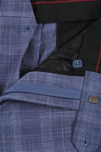 RN Collection Blue Check 2-Button Notch Suit (2-Piece Set)