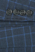 RN Collection Blue Windowpane 2-Button Notch Suit (2-Piece Set)