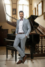 RN Collection Blue Windowpane 2-Button Notch Suit (2-Piece Set)