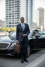 RN Collection Blue Windowpane 2-Button Notch Suit (2-Piece Set)