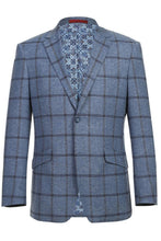 RN Collection Blue Windowpane Sports Jacket