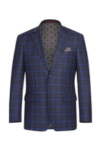 RN Collection Blue Windowpane Sports Jacket