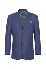 RN Collection Blue Windowpane Sports Jacket
