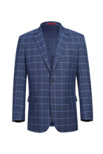 RN Collection Blue Windowpane Sports Jacket
