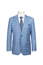 RN Collection Blue Windowpane Sports Jacket