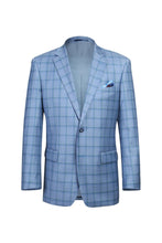 RN Collection Blue Windowpane Sports Jacket