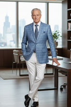 RN Collection Blue Windowpane Sports Jacket