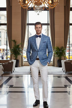 RN Collection Blue Windowpane Sports Jacket
