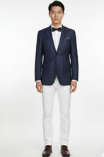 RN Collection Blue Windowpane Sports Jacket