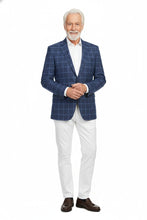 RN Collection Blue Windowpane Sports Jacket