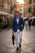 RN Collection Blue Windowpane Sports Jacket