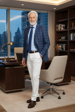 RN Collection Blue Windowpane Sports Jacket