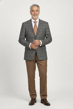 RN Collection Brown Windowpane Sports Jacket