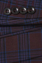 RN Collection Burgundy Windowpane Sports Jacket