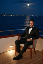 RN Collection "Claude" Black 2-Button Notch Wool Tuxedo (2-Piece Set)