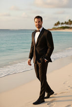 RN Collection "Claude" Black 2-Button Notch Wool Tuxedo (2-Piece Set)