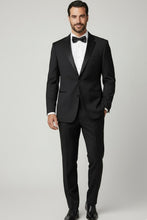RN Collection "Claude" Black 2-Button Notch Wool Tuxedo (2-Piece Set)
