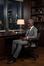 RN Collection Dark Blue Windowpane 2-Button Notch Suit (2-Piece Set)