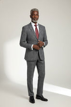 RN Collection Dark Blue Windowpane 2-Button Notch Suit (2-Piece Set)