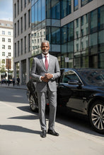 RN Collection Dark Blue Windowpane 2-Button Notch Suit (2-Piece Set)