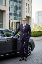 RN Collection Dark Purple 2-Button Notch Suit (2-Piece Set)