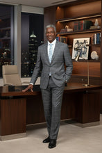 RN Collection Dimgrey Windowpane 2-Button Notch Suit (2-Piece Set)