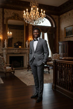 RN Collection Dimgrey Windowpane 2-Button Notch Suit (2-Piece Set)