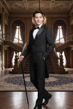 RN Collection "Gabriel" Black Tailcoat Tuxedo (2-Piece Set)