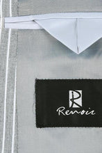 RN Collection Grey Cotton Stripe 2-Button Notch Suit (2-Piece Set)