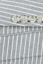 RN Collection Grey Cotton Stripe 2-Button Notch Suit (2-Piece Set)