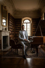 RN Collection Grey Cotton Stripe 2-Button Notch Suit (2-Piece Set)