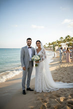 RN Collection Grey Cotton Stripe 2-Button Notch Suit (2-Piece Set)