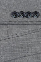 RN Collection Grey Solid 2-Button Notch Suit (2-Piece Set)