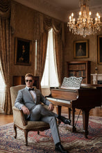 RN Collection Grey Solid 2-Button Notch Suit (2-Piece Set)