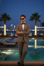 RN Collection Grey Solid 2-Button Notch Suit (2-Piece Set)