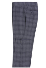 RN Collection Grey Windowpane 2-Button Notch Suit (2-Piece Set)