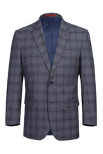 RN Collection Grey Windowpane 2-Button Notch Suit (2-Piece Set)