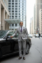 RN Collection Grey Windowpane 2-Button Notch Suit (2-Piece Set)