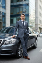 RN Collection Grey Windowpane 2-Button Notch Suit (2-Piece Set)