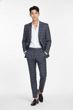 RN Collection Grey Windowpane 2-Button Notch Suit (2-Piece Set)