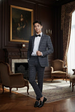 RN Collection Grey Windowpane 2-Button Notch Suit (2-Piece Set)