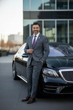 RN Collection Grey Windowpane 2-Button Notch Suit (2-Piece Set)