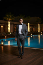 RN Collection Grey Windowpane 2-Button Notch Suit (2-Piece Set)