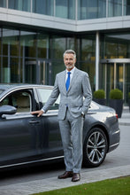 RN Collection Grey Windowpane 2-Button Notch Suit (2-Piece Set)