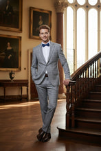 RN Collection Grey Windowpane 2-Button Notch Suit (2-Piece Set)