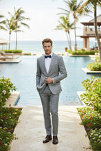 RN Collection Grey Windowpane 2-Button Notch Suit (2-Piece Set)