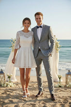 RN Collection Grey Windowpane 2-Button Notch Suit (2-Piece Set)