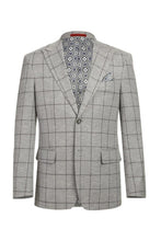 RN Collection Grey Windowpane Sports Jacket